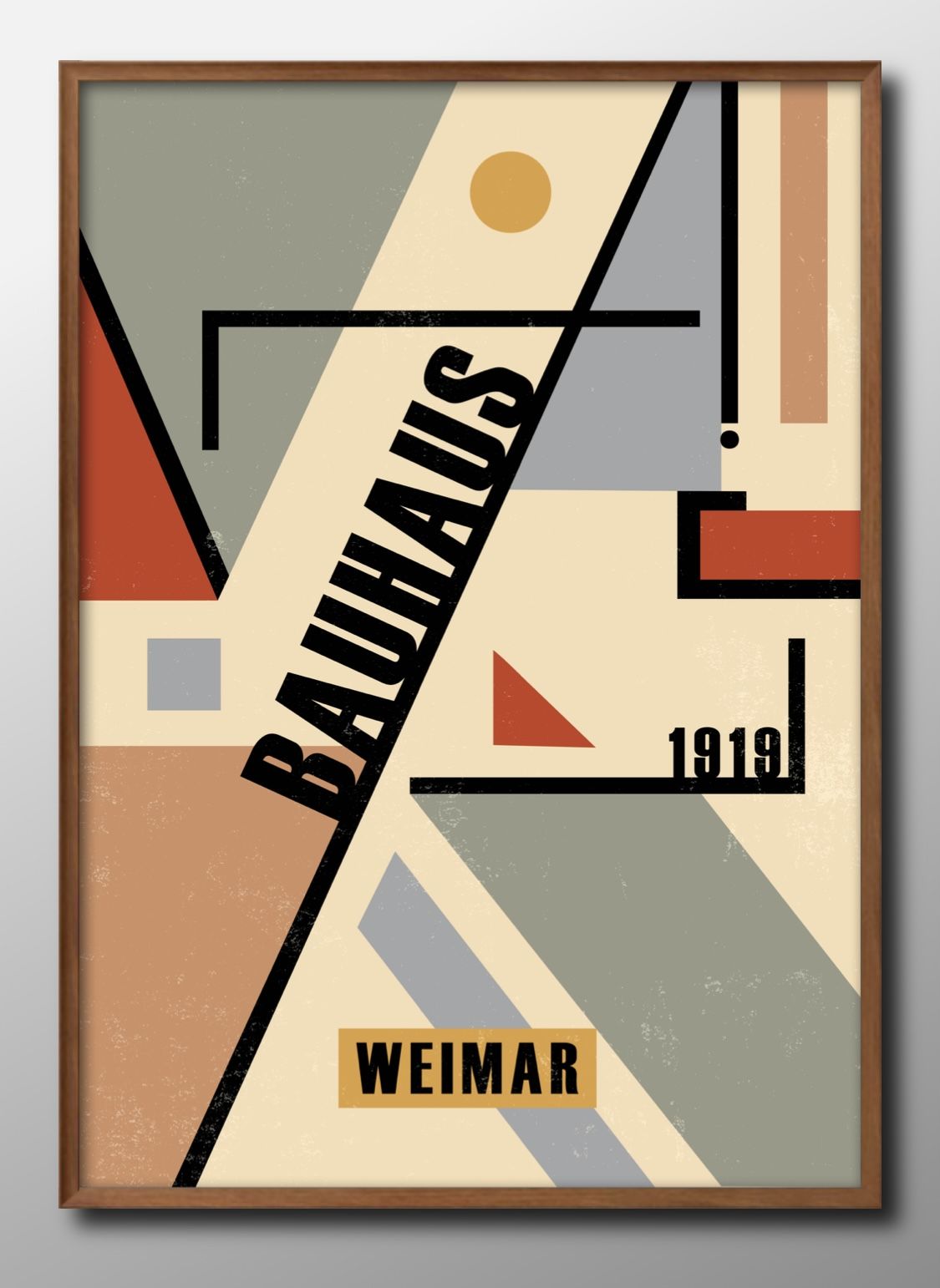 バウハウス BAUHAUS モダン A3 サイズ ポスター アート おしゃれ 絵画 インテリア 北欧 イラスト マット紙 艶消し アートパネル 額 フレーム デ...