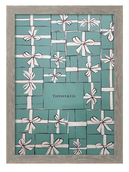 ティファニー オマージュ A3 サイズ ポスター アート おしゃれ 絵画 インテリア 北欧 イラスト マット紙 艶消し アートパネル 額 フレーム デザイン 壁...