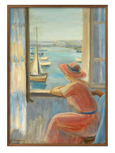 アンリ ルバスクDevant La Fen?tre, Ile D’yeu A3 サイズ ポスター アート おしゃれ 絵画 インテリア 北欧 イラスト マット紙 ...
