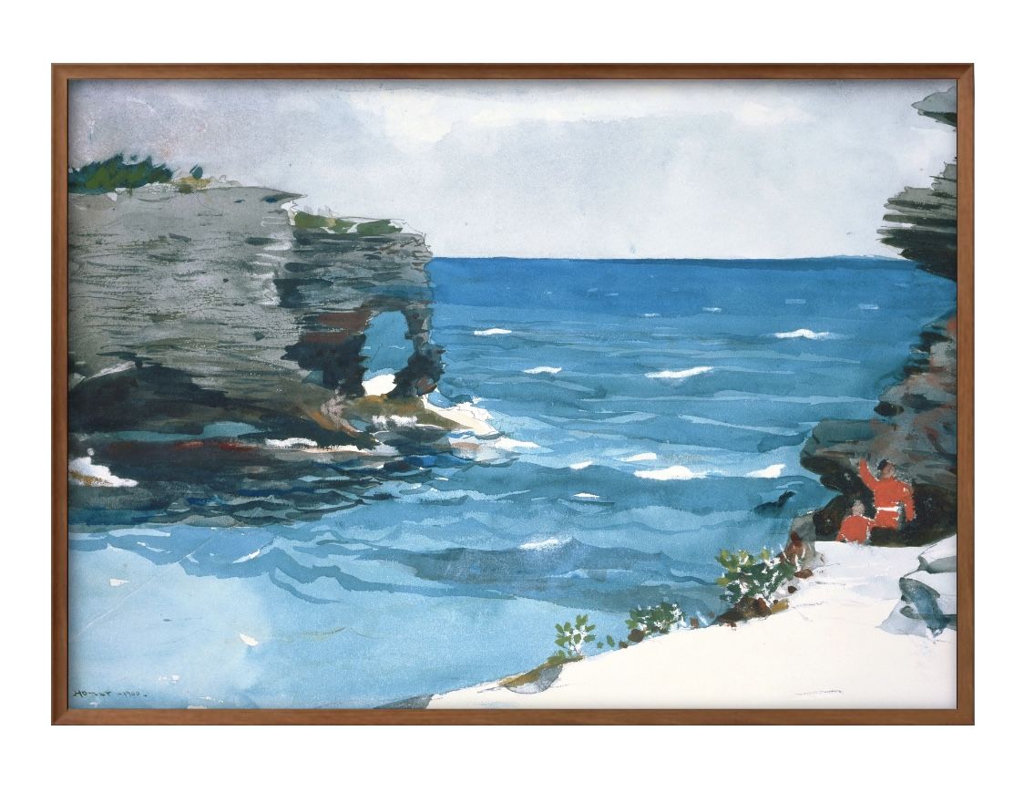 ウィンスロー ホーマー バミューダ諸島の岩石海岸 A3 サイズ ポスター アート おしゃれ 絵画 インテリア 北欧 イラスト マット紙 艶消し アートパネル 額...