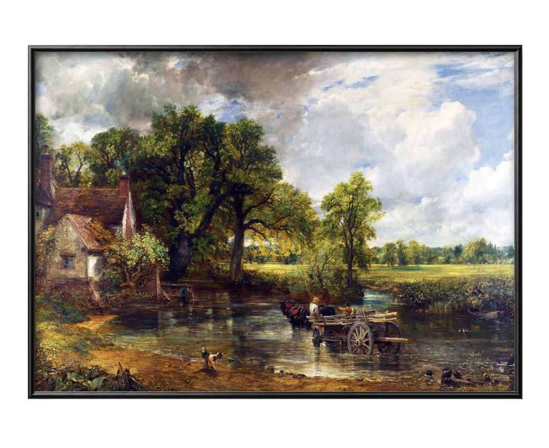 ジョン コンスタンブル 干し草車 A3 サイズ ポスター アート おしゃれ 絵画 インテリア 北欧 イラスト マット紙 艶消し アートパネル 額 フレーム デザ...