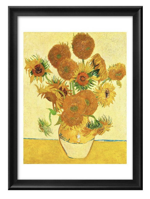 フィンセント ファン ゴッホ ひまわり A3 サイズ ポスター アート おしゃれ 絵画 インテリア 北欧 イラスト マット紙 艶消し アートパネル 額 フレーム...