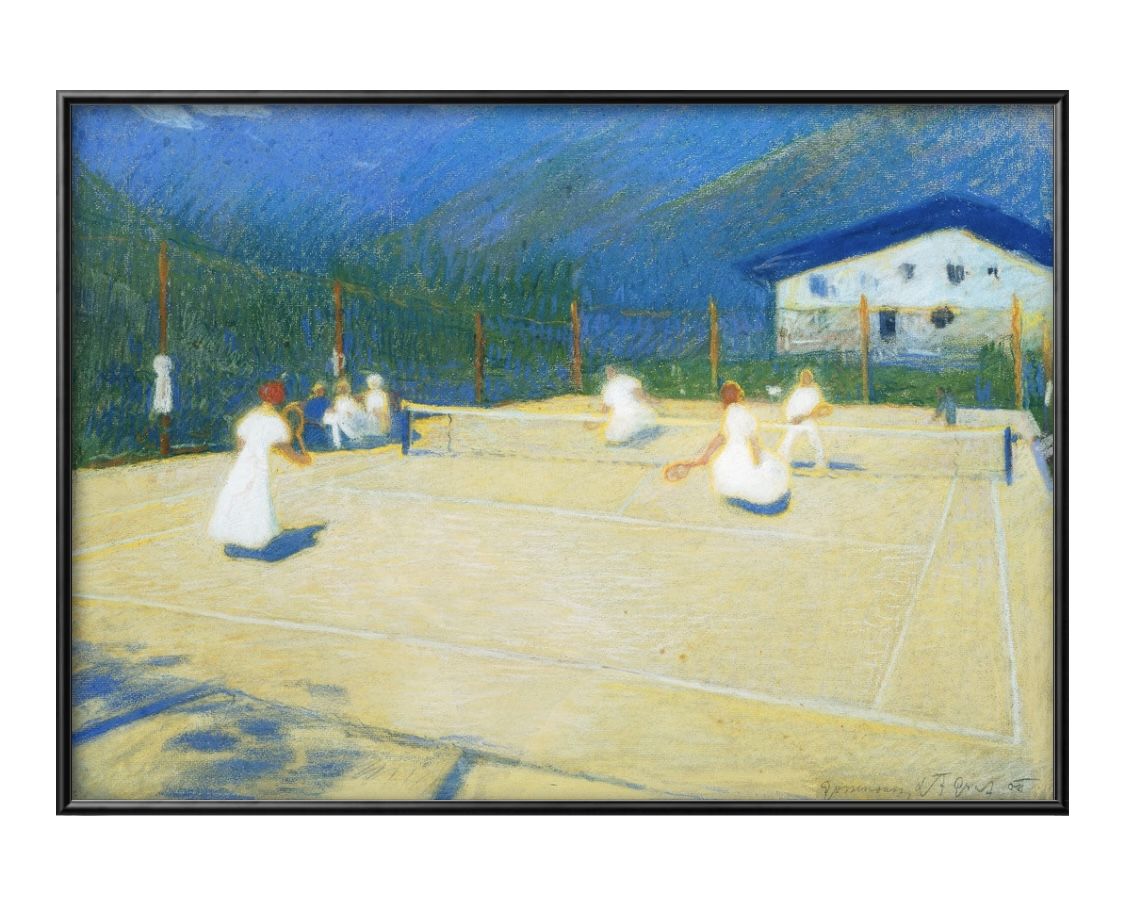 ルートヴィヒ フェルディナント グラフ Tennisplatz In Gossensass A3 サイズ ポスター アート おしゃれ 絵画 インテリア 北欧 イ...