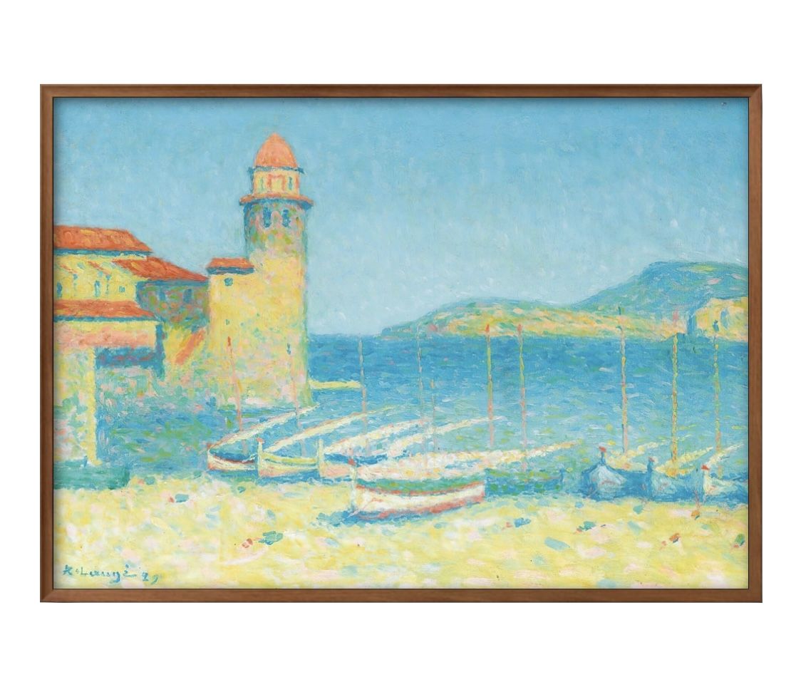 アシール ロージェ Le Port De Collioure A3 サイズ ポスター アート おしゃれ 絵画 インテリア 北欧 イラスト マット紙 艶消し アー...