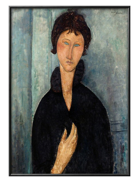 アメデオ モディリアーニ Femme aux yeux bleus A3 サイズ ポスター アート おしゃれ 絵画 インテリア 北欧 イラスト マット紙 艶消し...