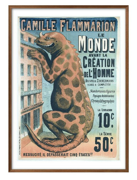 お家で美術館 楽天市場店のCamille Flammarion ビンテージ A3 サイズ ポスター アート おしゃれ 絵画 インテリア 北欧 イラスト マット紙 艶消し アートパネル 額 フレーム デザイン 壁掛け ギフト 新築祝い ディスプレイ 速達 送料無料|詳細画像