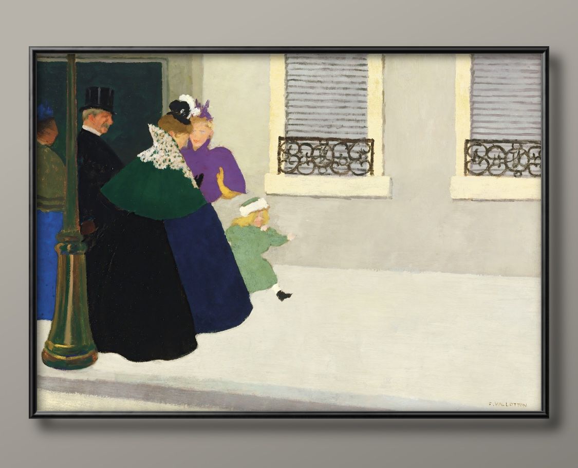 フェリックス ヴァロットン 遊歩道 A3 サイズ ポスター アート おしゃれ 絵画 インテリア 北欧 イラスト マット紙 艶消し アートパネル 額 フレーム デ...