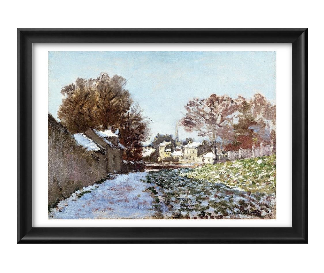 クロード モネ アルジャントゥイユの雪 A3 サイズ ポスター アート おしゃれ 絵画 インテリア 北欧 イラスト マット紙 艶消し アートパネル 額 フレーム...