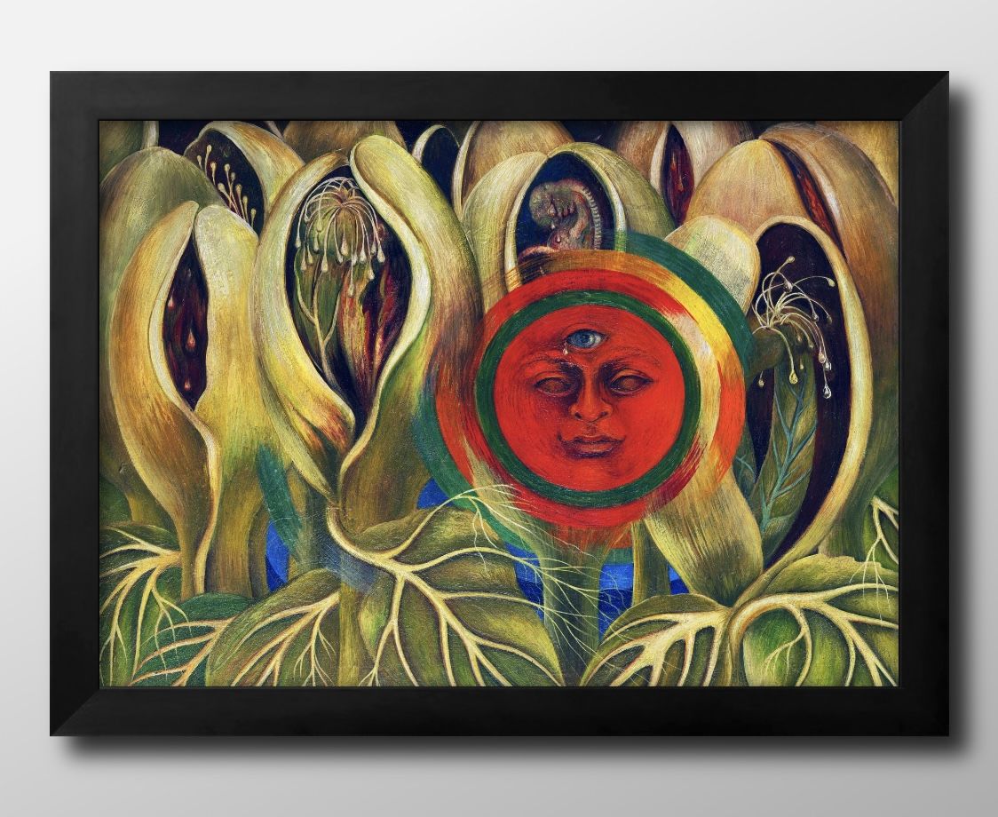 フリーダ カーロ 太陽と生命 A3 サイズ ポスター アート おしゃれ 絵画 インテリア 北欧 イラスト マット紙 艶消し アートパネル 額 フレーム デザイン...