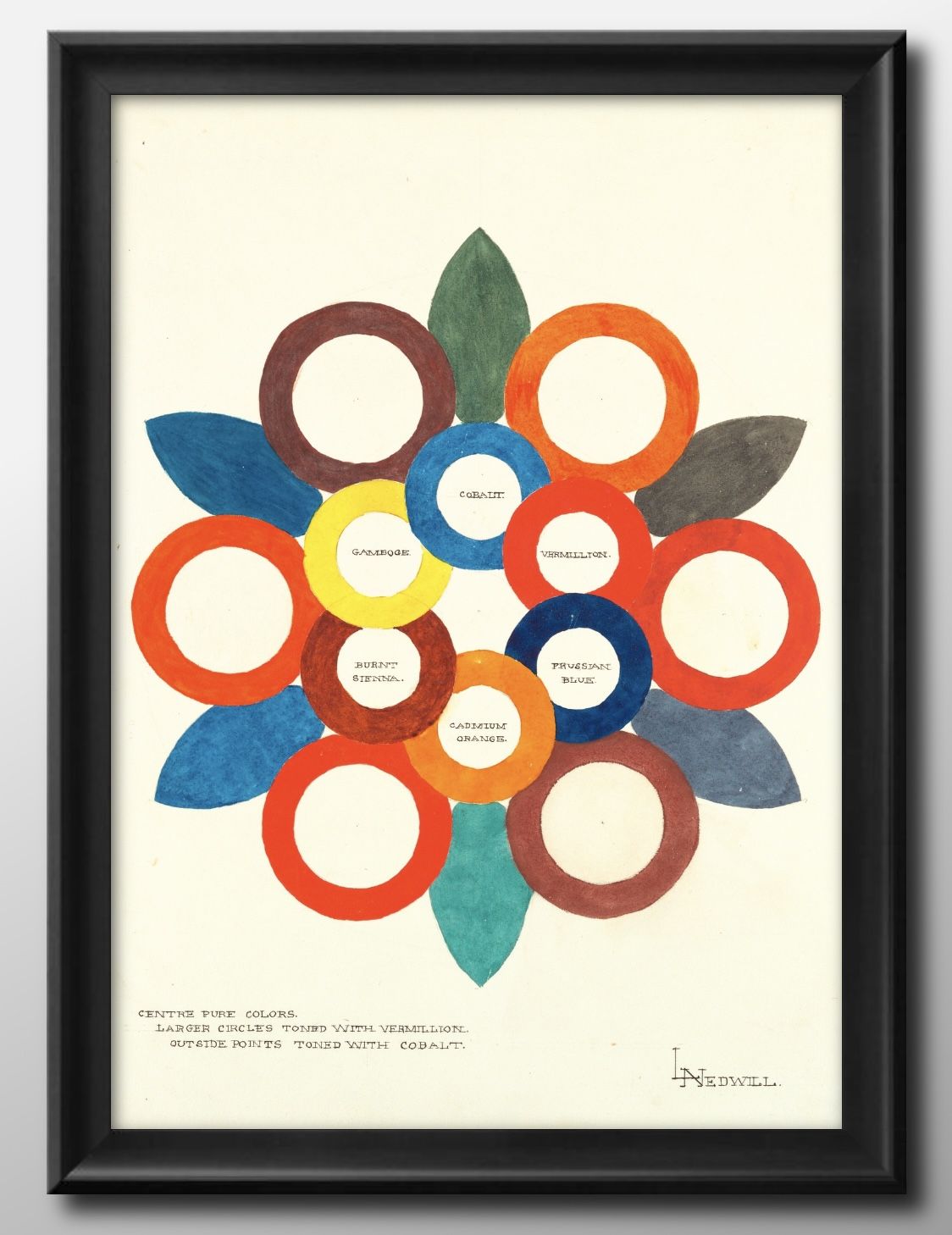 エリザベス A ネドウィル Centre Pure Colors A3 サイズ ポスター アート おしゃれ 絵画 インテリア 北欧 イラスト マット紙 艶消し ...