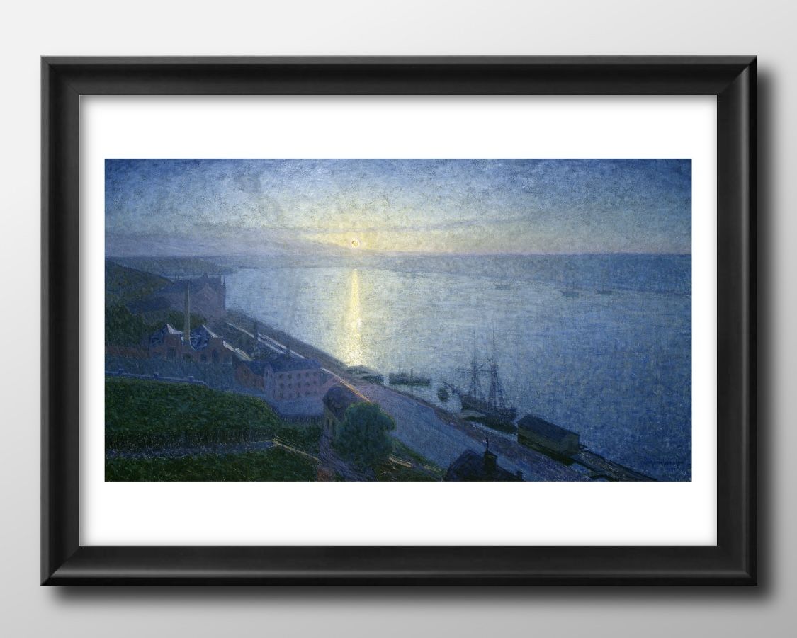 ウジェーヌ フレデリク ヤンソン Sunset A3 サイズ ポスター アート おしゃれ 絵画 インテリア 北欧 イラスト マット紙 艶消し アートパネル 額 ...