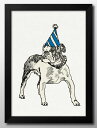 犬 イヌ DOG イラスト A3 サイズ ポスター アート おしゃれ 絵画 インテリア 北欧 イラスト マット紙 艶消し アートパネル 額 フレーム デザイン ...