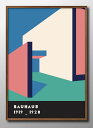バウハウス BAUHAUS モダン A3 サイズ ポスター アート おしゃれ 絵画 インテリア 北欧 イラスト マット紙 艶消し アートパネル 額 フレーム デ...