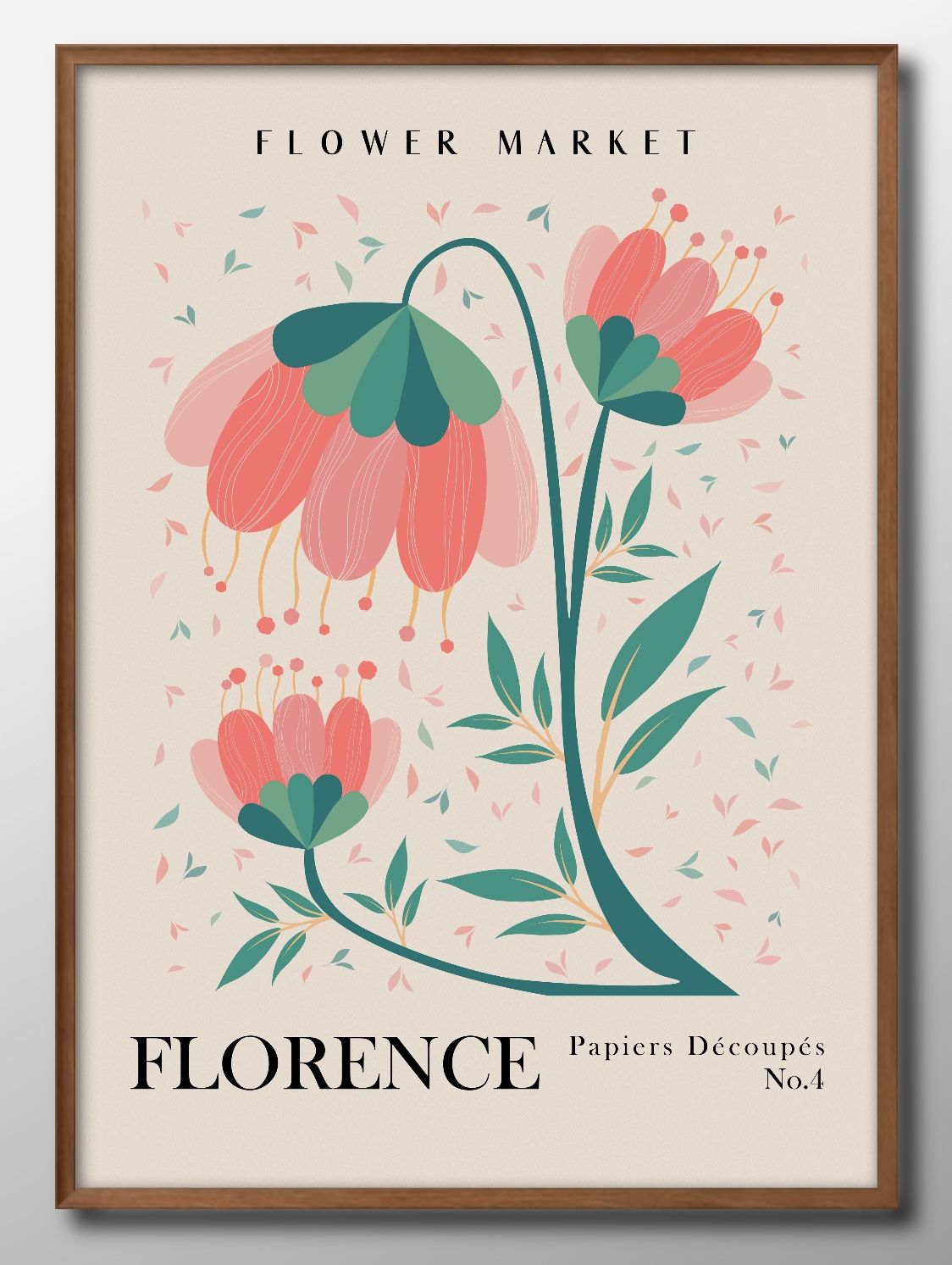 フラワーマーケット 花 ボタニカル 花 A3 サイズ ポスター アート おしゃれ 絵画 インテリア 北欧 イラ..