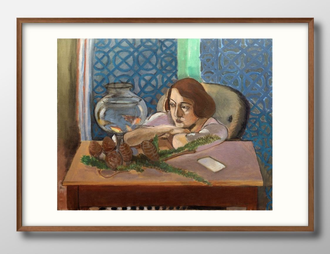 日本製 アンリ マティス マチス Woman before an Aquarium A3 サイズ ポスター アート おしゃれ 絵画 インテリア 北欧 イラスト マット紙 艶消し アートパネル 額 フレーム デザイン 壁掛け ギフト 新築祝い ディスプレイ 速達 送料無料