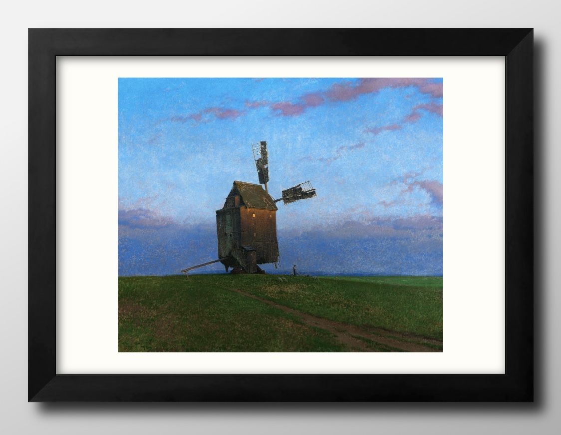 フェルディナント ブルナー The old mill A3 サイズ ポスター アート おしゃれ 絵画 インテリア 北欧 イラスト マット紙 艶消し アートパネル...