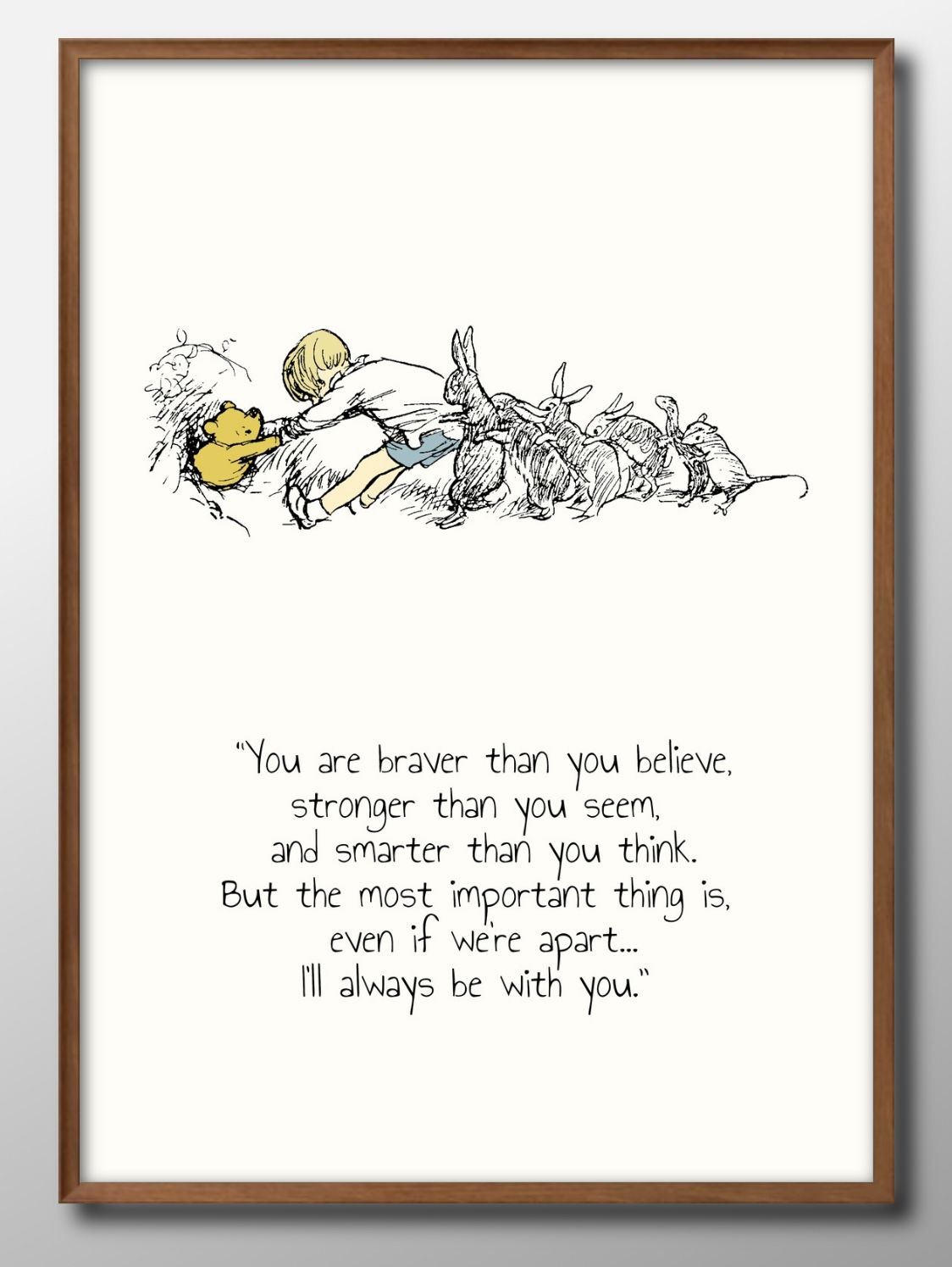 クラシックプー くまのプーさん A3 サイズ ポスター アート おしゃれ 絵画 インテリア 北欧 イラスト マット紙 艶消し アートパネル 額 フレーム デザイ...