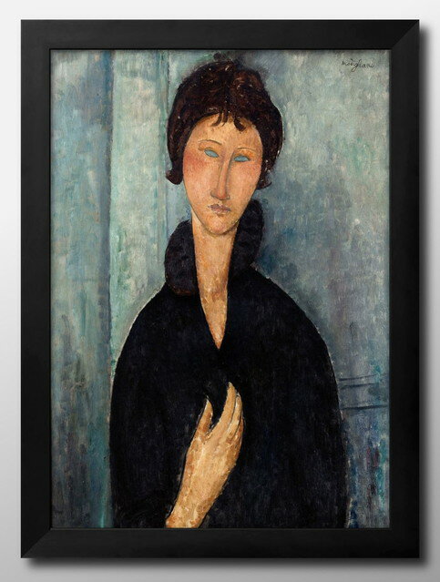 アメデオ モディリアーニ Femme aux yeux bleus A3 サイズ ポスター アート おしゃれ 絵画 インテリア 北欧 イラスト マット紙 艶消し...