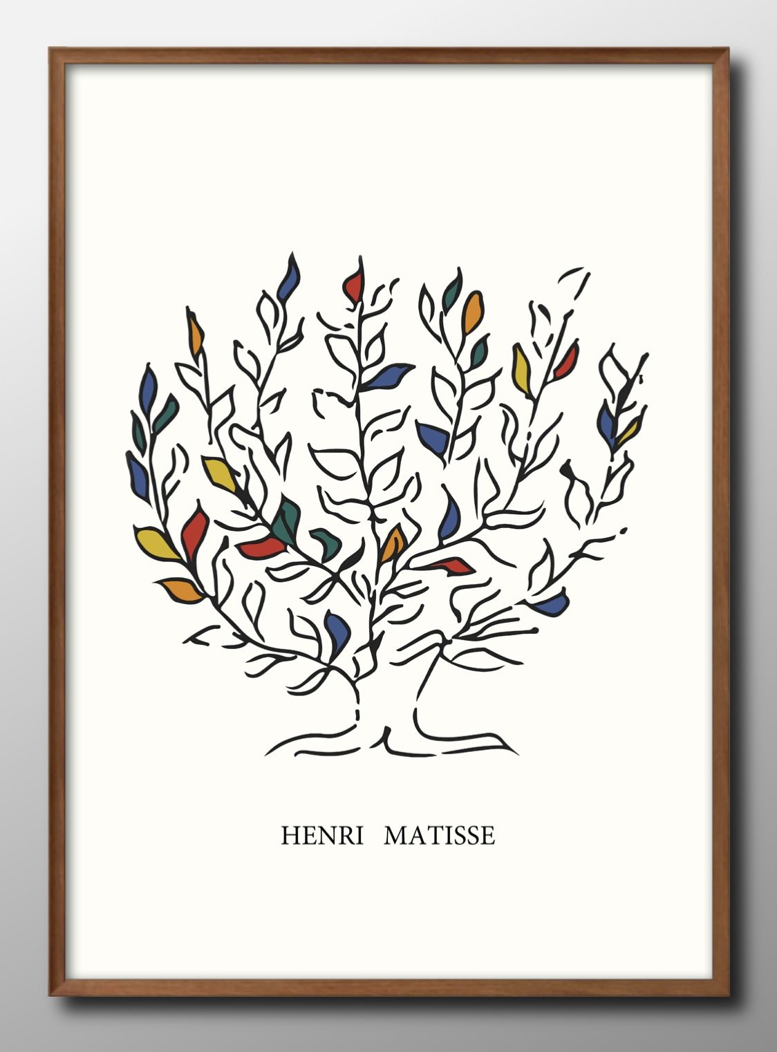 アンリ マティス マチス 低木 カラフル A3 サイズ ポスター アート おしゃれ 絵画 インテリア 北欧 イラスト マット紙 艶消し アートパネル 額 フレー...
