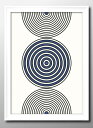 バウハウス BAUHAUS サークル ラインアート A3 サイズ ポスター アート おしゃれ 絵画 インテリア 北欧 イラスト マット紙 艶消し アートパネル ...