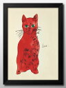 ウォーホル 猫 ネコ A3 サイズ ポスター アート おしゃれ 絵画 インテリア 北欧 イラスト マット紙 艶消し アートパネル 額 フレーム デザイン 壁掛け...