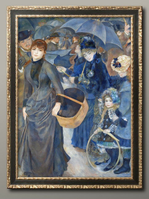 オーギュスト ルノワール 雨傘 A3 サイズ ポスター アート おしゃれ 絵画 インテリア 北欧 イラスト マット紙 艶消し アートパネル 額 フレーム デザイ...