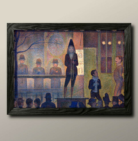 ジョルジュ スーラ サーカスの客寄せ A3 サイズ ポスター アート おしゃれ 絵画 インテリア 北欧 イラスト マット紙 艶消し アートパネル 額 フレーム ...