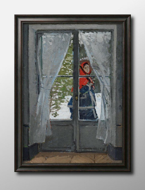 クロード モネ 赤い頭巾 モネ夫人 A3 サイズ ポスター アート おしゃれ 絵画 インテリア 北欧 イラスト マット紙 艶消し アートパネル 額 フレーム デ...