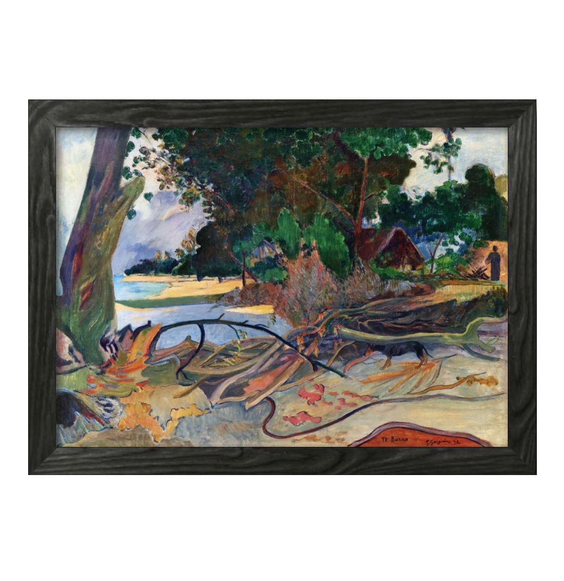 ポール ゴーギャン ハイビスカスの木 A3 サイズ ポスター アート おしゃれ 絵画 インテリア 北欧 イラスト マット紙 艶消し アートパネル 額 フレーム ...