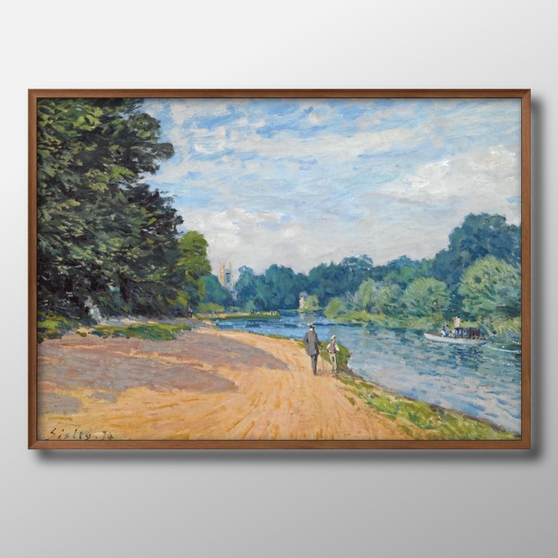 アルフレッド シスレー ハンプトン教会のあるテムズ川 A3 サイズ ポスター アート おしゃれ 絵画 インテリア 北欧 イラスト マット紙 艶消し アートパネル...