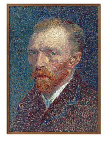 フィンセント ファン ゴッホ 自画像 A3 サイズ ポスター アート おしゃれ 絵画 インテリア 北欧 イラスト マット紙 艶消し アートパネル 額 フレーム ...