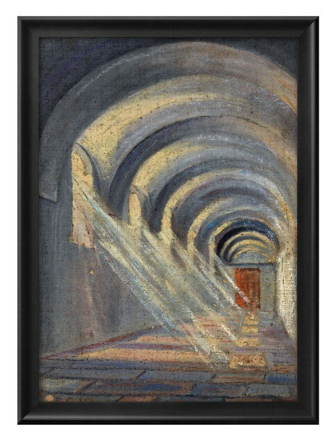 エゴン シーレ 太陽光が差し込む回廊 A3 サイズ ポスター アート おしゃれ 絵画 インテリア 北欧 イラスト マット紙 艶消し アートパネル 額 フレーム ...