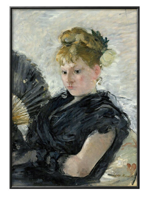 ベルト モリゾ 扇子を持つ女性 A3 サイズ ポスター アート おしゃれ 絵画 インテリア 北欧 イラスト マ..