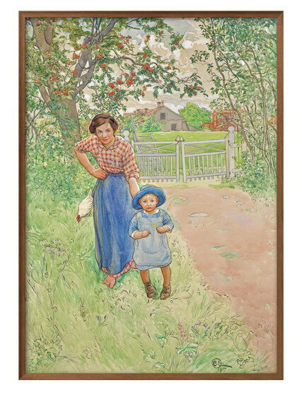 カール ラーション 紳士の皆様へご挨拶 A3 サイズ ポスター アート おしゃれ 絵画 インテリア 北欧 イラスト マット紙 艶消し アートパネル 額 フレーム...