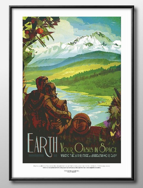 NASA 未来ビジョンシリーズ A3 サイズ ポスター アート おしゃれ 絵画 インテリア 北欧 イラスト マット紙 艶消し アートパネル 額 フレーム デザイ...