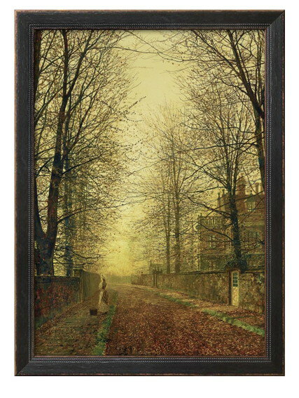 ジョン アトキンソン グリムショー 秋の黄金色の輝きの中で A3 サイズ ポスター アート おしゃれ 絵画 インテリア 北欧 イラスト マット紙 艶消し アート...