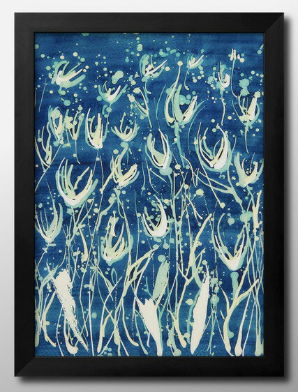 水彩 海の中の植物 A3 サイズ ポスター アート おしゃれ 絵画 インテリア 北欧 イラスト マット紙 艶消し アートパネル 額 フレーム デザイン 壁掛け ...