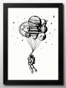 モノクロアート 宇宙飛行士 NASA A3 サイズ ポスター アート おしゃれ 絵画 インテリア 北欧 イラスト マット紙 艶消し アートパネル 額 フレーム ...