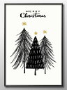 クリスマス ツリー Xmas A3 サイズ ポスター アート おしゃれ 絵画 インテリア 北欧 イラスト マット紙 艶消し アートパネル 額 フレーム デザイン...