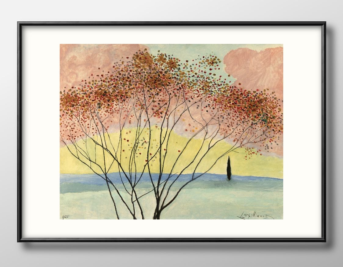 レオン スピリアールLandschap met bomen op voorplan A3 サイズ ポスター アート おしゃれ 絵画 インテリア 北欧 イラスト ...