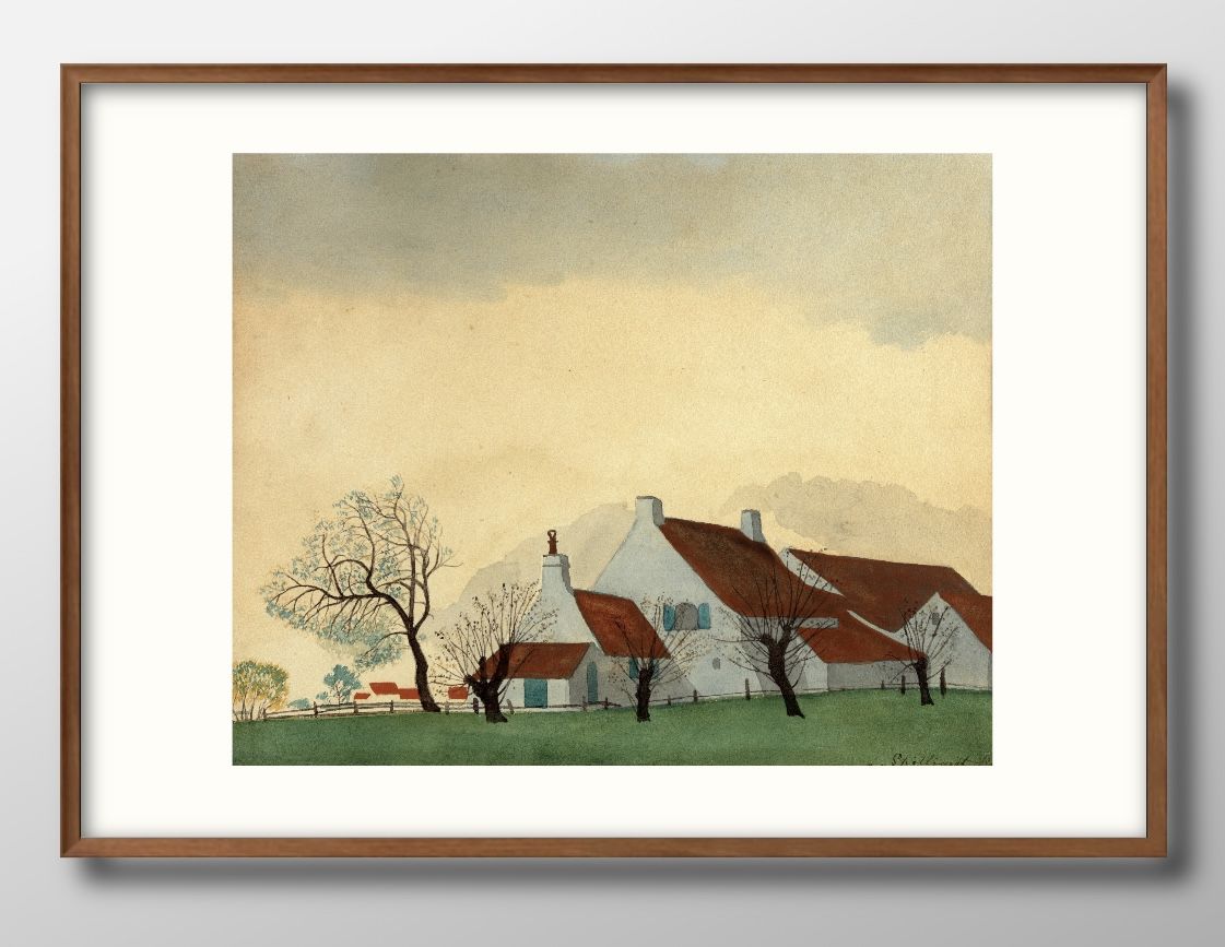 レオン スピリアールト Landschap met hoeve A3 サイズ ポスター アート おしゃれ 絵画 インテリア 北欧 イラスト マット紙 艶消し ア...