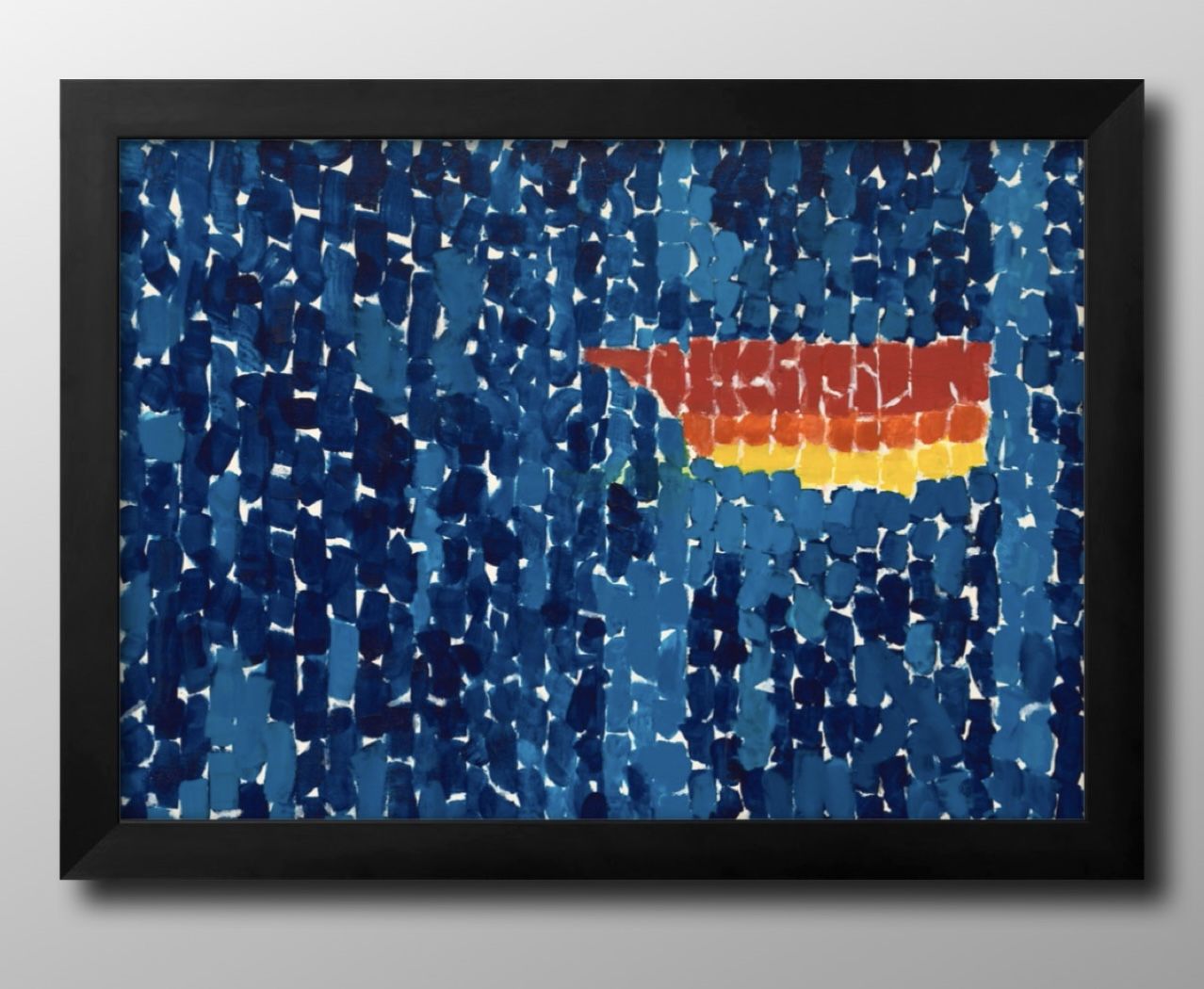 アルマ トーマス ブルーの構図 A3 サイズ ポスター アート おしゃれ 絵画 インテリア 北欧 イラスト マット紙 艶消し アートパネル 額 フレーム デザイン 壁掛け ギフト 新築祝い ディスプレイ 速達 送料無料