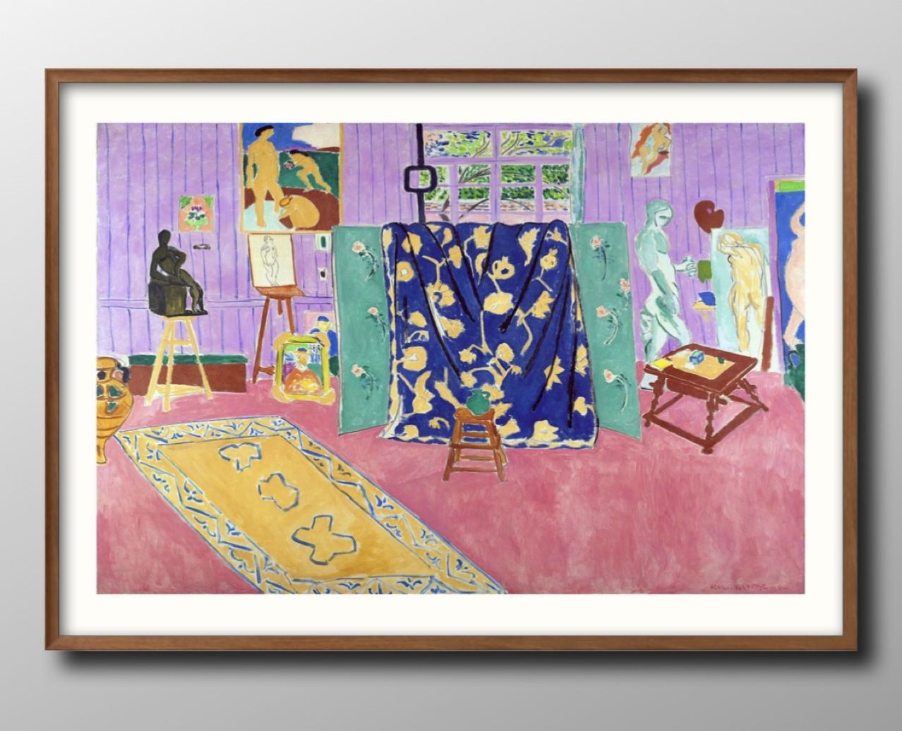 アンリ マティス マチス ピンクスタジオ A3 サイズ ポスター アート おしゃれ 絵画 インテリア 北欧 イラスト マット紙 艶消し アートパネル 額 フレー...