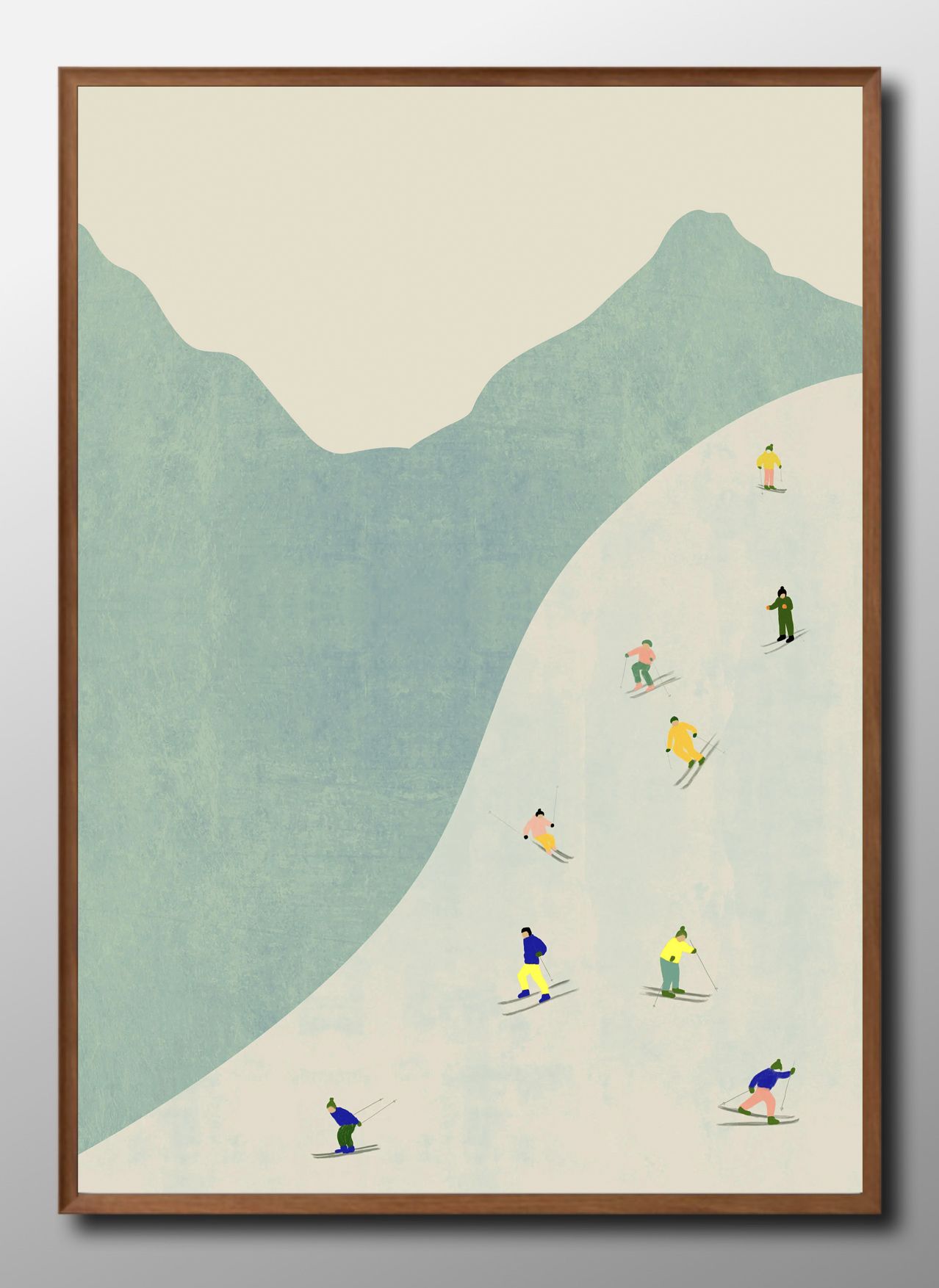 ビンテージ スキー A3 サイズ ポスター アート おしゃれ 絵画 インテリア 北欧 イラスト マット紙 艶消し アートパネル 額 フレーム デザイン 壁掛け ...
