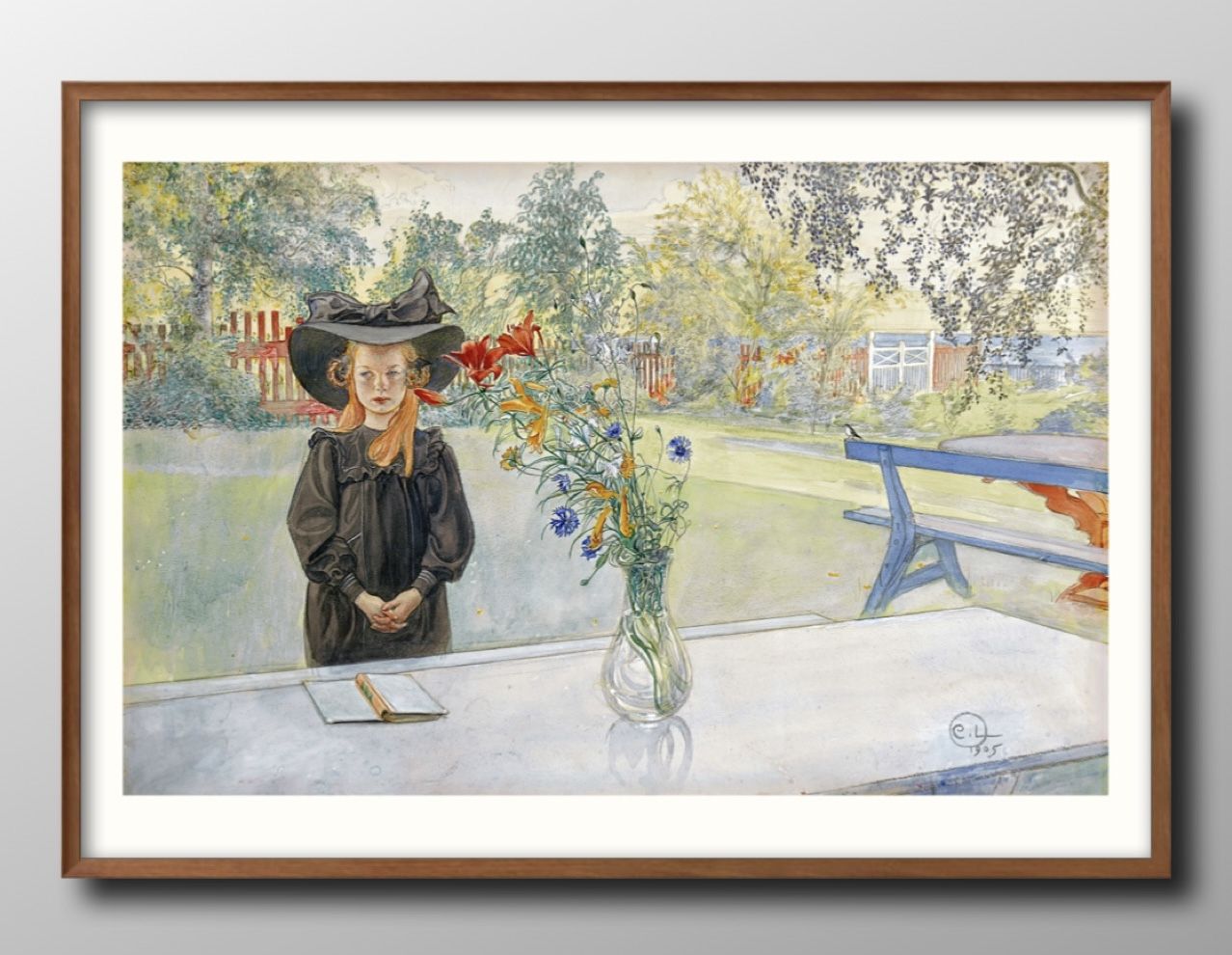 カール ラーション kersti-i-svart A3 サイズ ポスター アート おしゃれ 絵画 インテリア 北欧 イラスト マット紙 艶消し アートパネル 額...