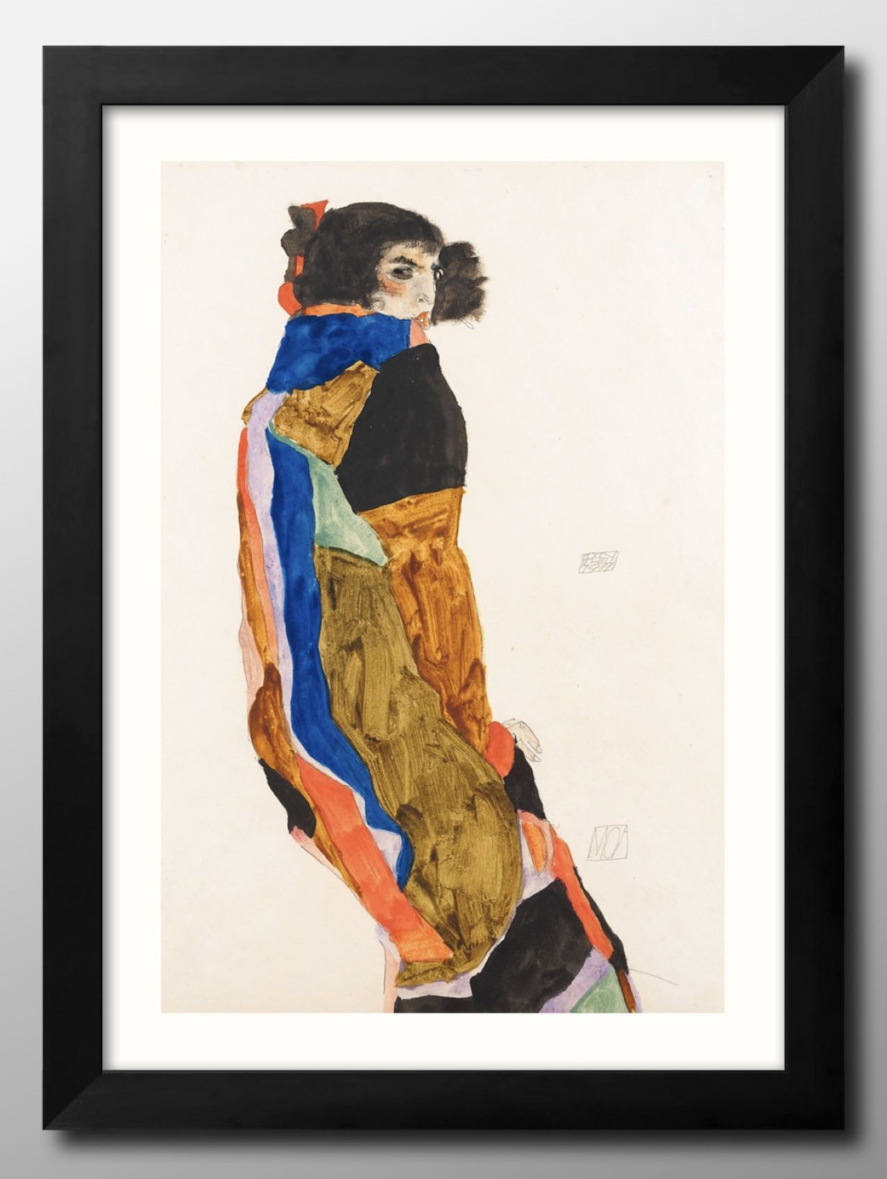 エゴン シーレ Moa A3 サイズ ポスター アート おしゃれ 絵画 インテリア 北欧 イラスト マット紙 艶消し アートパネル 額 フレーム デザイン 壁掛...