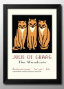 ジュリー ド グリーグ 三匹の猫 ネコ ビンテージ A3 サイズ ポスター アート おしゃれ 絵画 インテリア 北欧 イラスト マット紙 艶消し アートパネル 額 フレーム デザイン 壁掛け ギフト 新築祝い ディスプレイ 速達 送料無料