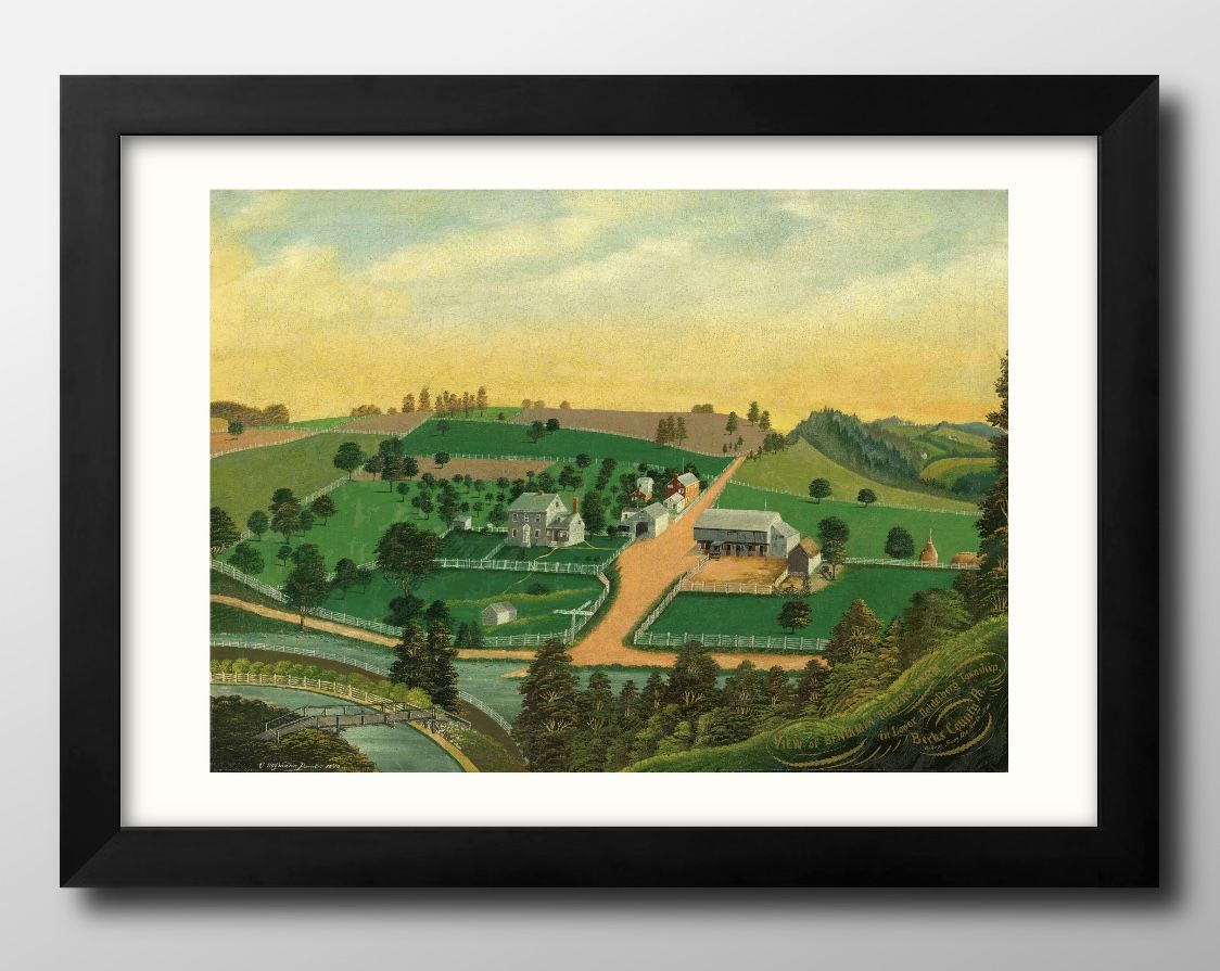 チャールズC.ホフマン ベンジャミン レーバーの農場の眺め A3 サイズ ポスター アート おしゃれ 絵画 インテリア 北欧 イラスト マット紙 艶消し アート...