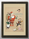 クリスマス サンタクロース Xmas ビンテージ A3 サイズ ポスター アート おしゃれ 絵画 インテリア 北欧 イラスト マット紙 艶消し アートパネル 額...