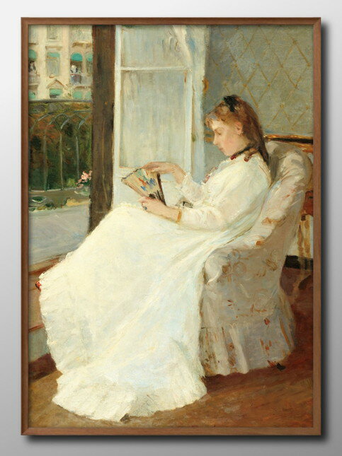 ベルト モリゾ 窓際の作家の妹 A3 サイズ ポスター アート おしゃれ 絵画 インテリア 北欧 イラスト マット紙 艶消し アートパネル 額 フレーム デザイ...